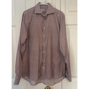 Stenstroms Fitted Body Patterned Twill Cotton Shirt 16/41
